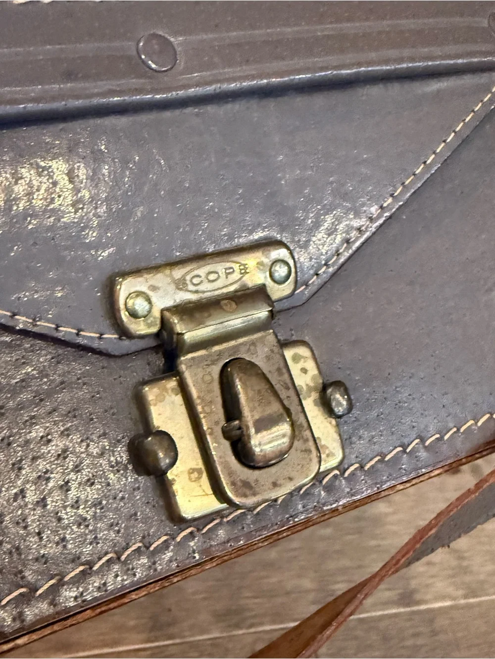 Vintage 1961 Binocular Case Brown Leather Strap Red Interior MCM Field Bag